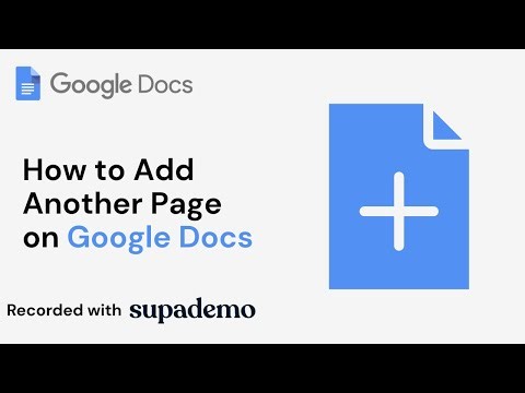 How to Add Another Page on Google Docs