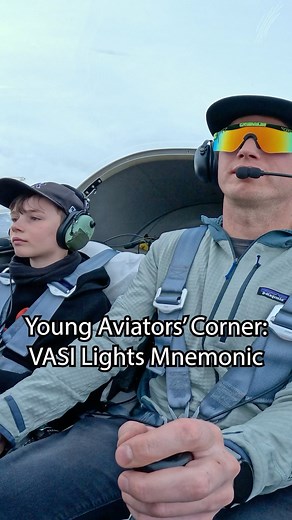 Rad with Dad on Instagram: "The visual approach slope indicator (VASI) is a system of lights on the side of an airport runway threshold that provides visual descent guidance information during final approach. Here I show Torrey how they work by starting high (white over white) and intercepting the proper glide path (red over white) while reciting the mnemonics. . . . #generalaviation #aviation #aviationlovers #aviationdaily #avgeek #flighttraining #flightinstruction #flightlessons #flight #airpl