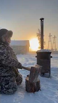 Vegetable soup at -50°C❄️ / Овощной суп в -50°С❄️ #pandasakha #permafrost #food #fyp