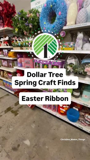 Christina on Instagram: "It’s time to look for the Dollar Tree craft ribbons for spring DIY projects! #DollarTreeFinds #SpringCrafts #CraftRibbon #DollarTreeCrafts #budgetcrafts"