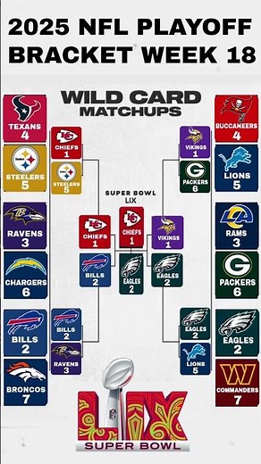 2025 NFL Playoff Bracket Week 18 #nflplayoffs2025