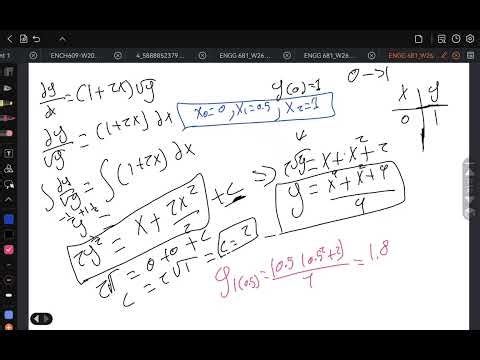شرح Euler explicit method and modified (implicit) Euler method and true percent relative