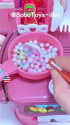 Satisfying Unboxing Pink Kitchen Cooking Toy Set | ASMR #PretendPlay #toys #shorts