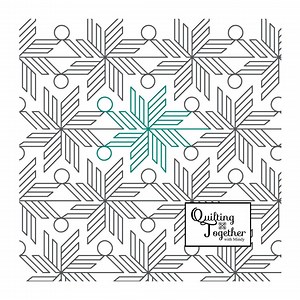 Wrapped Star Panto Digital Design for Longarm Quilting Edge to Edge E2E Modern Pantograph