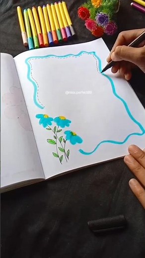 Border art design ✨🌸🦋#art #frontpage#borderart #borderdesign