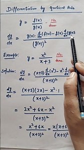 Differentiation by quotient rule