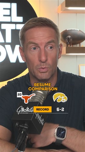 "Is it because of preseason ranking, or because of narrative?" Joel Klatt breaks down how the resumes of No. 20 Texas and unranked Iowa stack up. Sponsored by Graduate Hotels | The Joel Klatt Show: A College Football Podcast