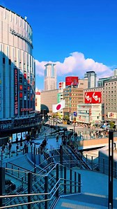 日本で1番迷う駅大阪らしい🇯🇵🚃 それくらいデカいです。街並みも凄く綺麗なので是非行ってみください！ #日本#大阪#大阪駅 #大阪駅周辺 #絶景 #絶景を探す学生 #iPhone #スマホで撮影 #スマホで編集 #Japan #osaka #osakastation