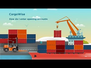 CargoWise How do I enter opening accounts