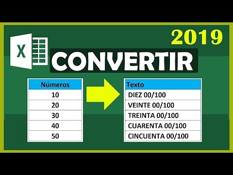 Como convertir de números a letras en Excel