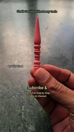 CHALK ART / HOW TO CARVE A CHALK #chalk #chalkart #shorts