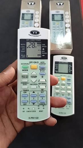 Panasonic AC Remote🔥🌧️ #panasonic #ac #airconditioner #remote #unboxing #gadgets #settings #trending