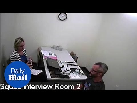 Chris Watts takes polygraph test in police interrogation room