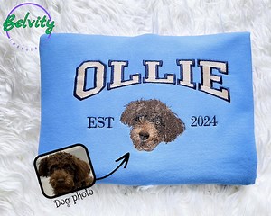 Custom Embroidered Pet Sweater Using Pet Photo   Name Custom Dog Portrait Sweater Personalized Dog Pullover Sweatshirt Custom Cat Crewneck - Etsy Canada