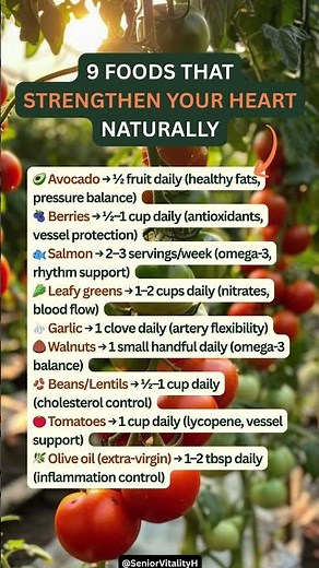 🌿 9 Foods That Strengthen Your Heart Naturally