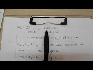 Problems in Unbalanced delta Connected loads- by Dr. K. Mala