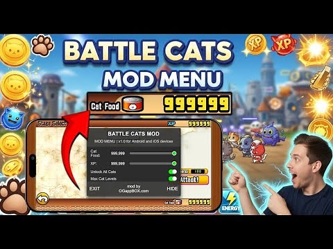 🔥 The Battle Cats MOD APK (All Cats Unlocked & Unlimited Money, XP) Latest Version