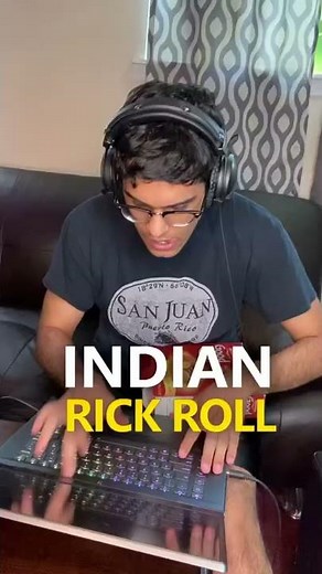 Indian Remix of Rick Roll 😂 #shorts