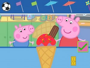 Peppa Pig Sports Day: Make Ice Cream Part 1 - iPad app demo for kids - Ellie