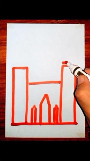 Mosque Drawing for Kids 😍 | Easy Islamic Drawing #shorts
