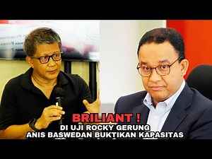 Rocky Gerung Puts Anis Baswedan to the Test! Anis Baswedan's Smart Answers Prove His Ability! #Ro...