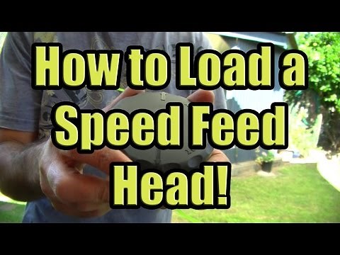 How to Load Speed Feed Trimmer Head with Line (Reloading String on a Speed Feed Head 375)