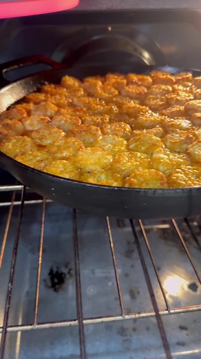 Taco Tater Tot Casserole is an easy dinner recipe my family loves! INGREDIENTS 1 lb ground beef 1 chopped onion 1/2 tsp each salt and pepper 1 tsp each of cumin, dried cilantro, 2 tsp chili powder 1/4 tsp cayenne 1 can corn (drained) 1 can Rotel Diced Tomatoes & Green Chiles (not drained) 1 cup sour cream 2 cups shredded Colby Jack Cheese Tater Tots or Crispy Crowns Buffalo Wild Wing’s Southwest Ranch INSTRUCTIONS Brown one lb of ground beef with a chopped onion in a skillet over medium high hea