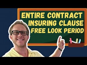 Entire Contract, Insuring Clause, Free Look - Life Insurance Exam Prep