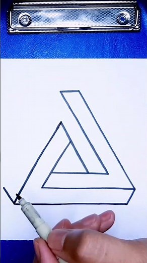 Dessin facile | comment dessiner un triangle en 3d