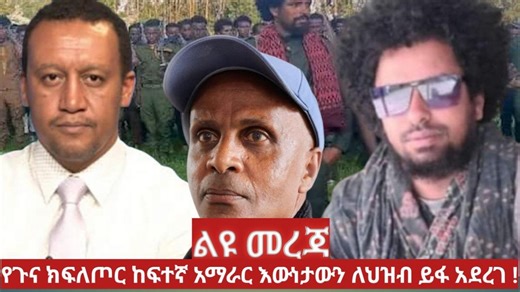 Ethio 360 ልዩ መረጃ - የጉና ክፍለጦር ከፍተኛ አማራር እውነታውን ለህዝብ ይፋ አደረገ ! 04 Feb, 2025
