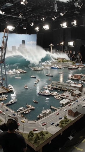 A Massive Wave Destroys the Miniature Seattle Harbor! 😱🌊 | Behind the Scenes