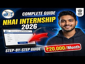 NHAI Internship 2026 | ₹20,000/Month 💰 Complete Guide + Step-by-Step Registration