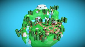River Village - Low poly - Download Free 3D model by sir Kev (@kevLop)