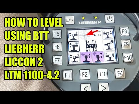 HOW TO LEVEL THE CRANE USING THE REMOTE BTT LIEBHERR LICCON 2 | LTM1100-4.2 #liebherr #crane #btt
