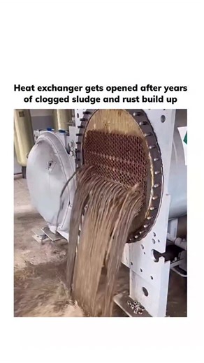 Lunatheum on Instagram: "When a heat exchanger is opened after years of operation, the inside can look shockingly different from its clean, engineered exterior. Tubes that once allowed efficient heat transfer may be narrowed by layers of sludge, mineral deposits, and rust. These buildups act like insulation, blocking the flow of energy and forcing systems to work harder. Pumps consume more power, temperatures rise, and efficiency drops. What forms slowly over time can quietly cost enormous amoun