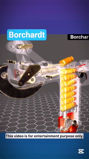 Borchardt 😱 pistol 3D fire working system 😱 #viral #shortsfeed #shorts