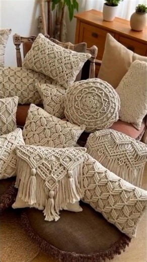 Macrame Pillows #macrame #homedecor