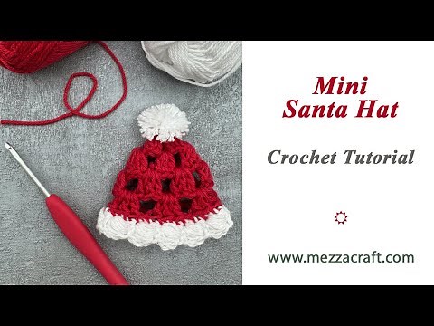 Mini Santa Hat - Crochet Tutorial