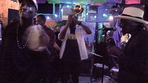 Cyril Neville leads this call and response tribute to his Uncle Jolly’s Mardi Gras Indian tribe, the Wild Tchoupitoulas, at Vaughan's. | WWOZ 90.7 FM New Orleans