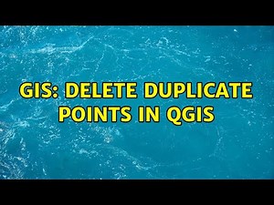 GIS: Delete duplicate points in QGIS