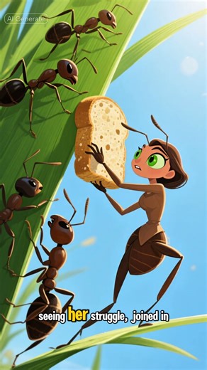 The Brave Little Ant – A small ant saves her colony through courage and teamwork.