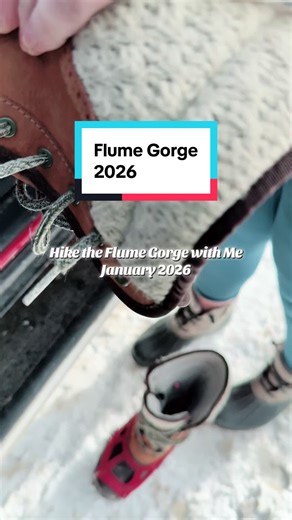 Exploring Winter at Flume Gorge in New Hampshire