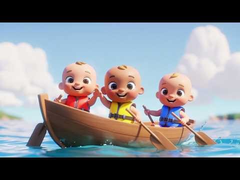 Row, Row, Row Your Boat 🚣 | Classic Nursery Rhyme for Kids | Fun Baby Songs & Preschool Songs