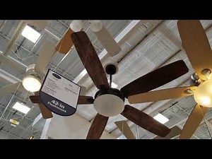 Ceiling fans on display at Lowe's 2018