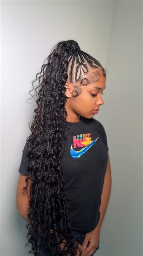 StylezByZo 💕 on Instagram: "Feedin ponytail x boho (loose wave) 😮‍💨 For the boho hair click the link in my bio✨ Appointments are still available ☺️ Book✨ https://Stylezbyzoo.as.me/"