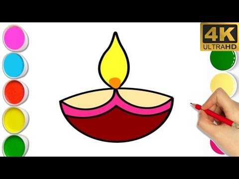 How to Draw Diya | Diya Drawing for Diwali | Diwali special drawing|Ad art tv