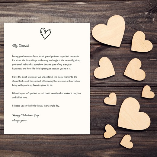 Valentine’s Day Love Letter Printable for Partner | Romantic Printable Letter PDF | Editable Canva Template | A4 & US Letter - Etsy