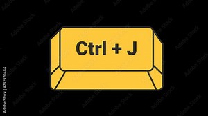 Control J Key Pressing Animation with Transparent Background