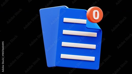 No Files looping animation, transparent background. Best for Animated notification element..