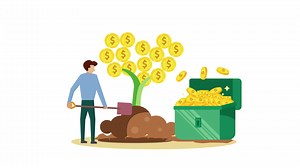 Download animated management business strategy. finance business concept, economy, investment. 4k video motion 2d animation footage for free